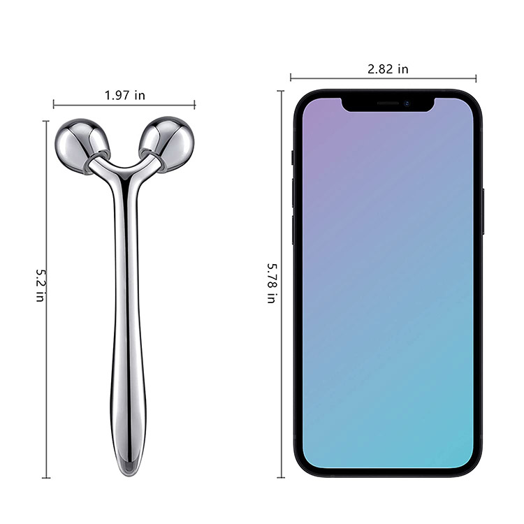 Stick de masaj pentru față de aliaj de zinc din metal